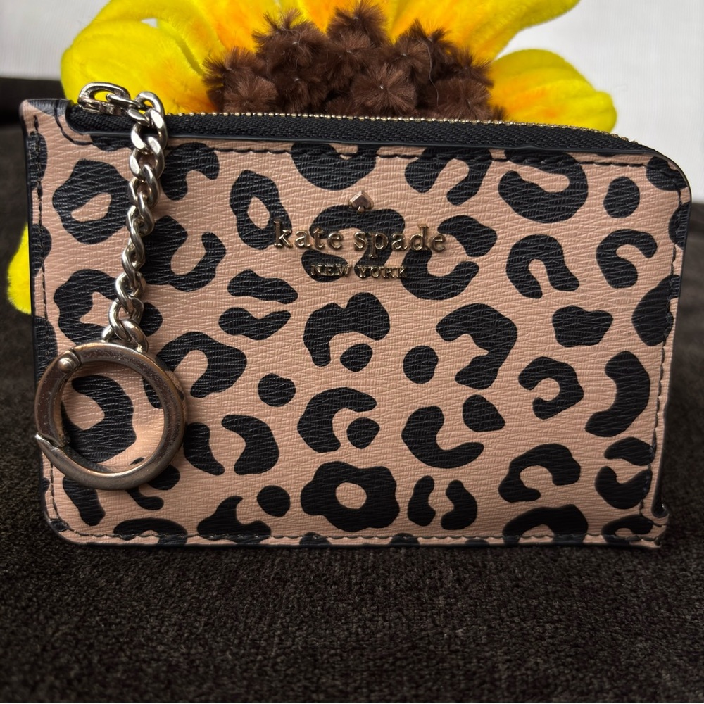 Kate Spade Leopard Print Keychain Wallet